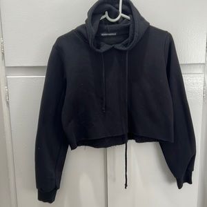 Brandy Melville black crop hoodie